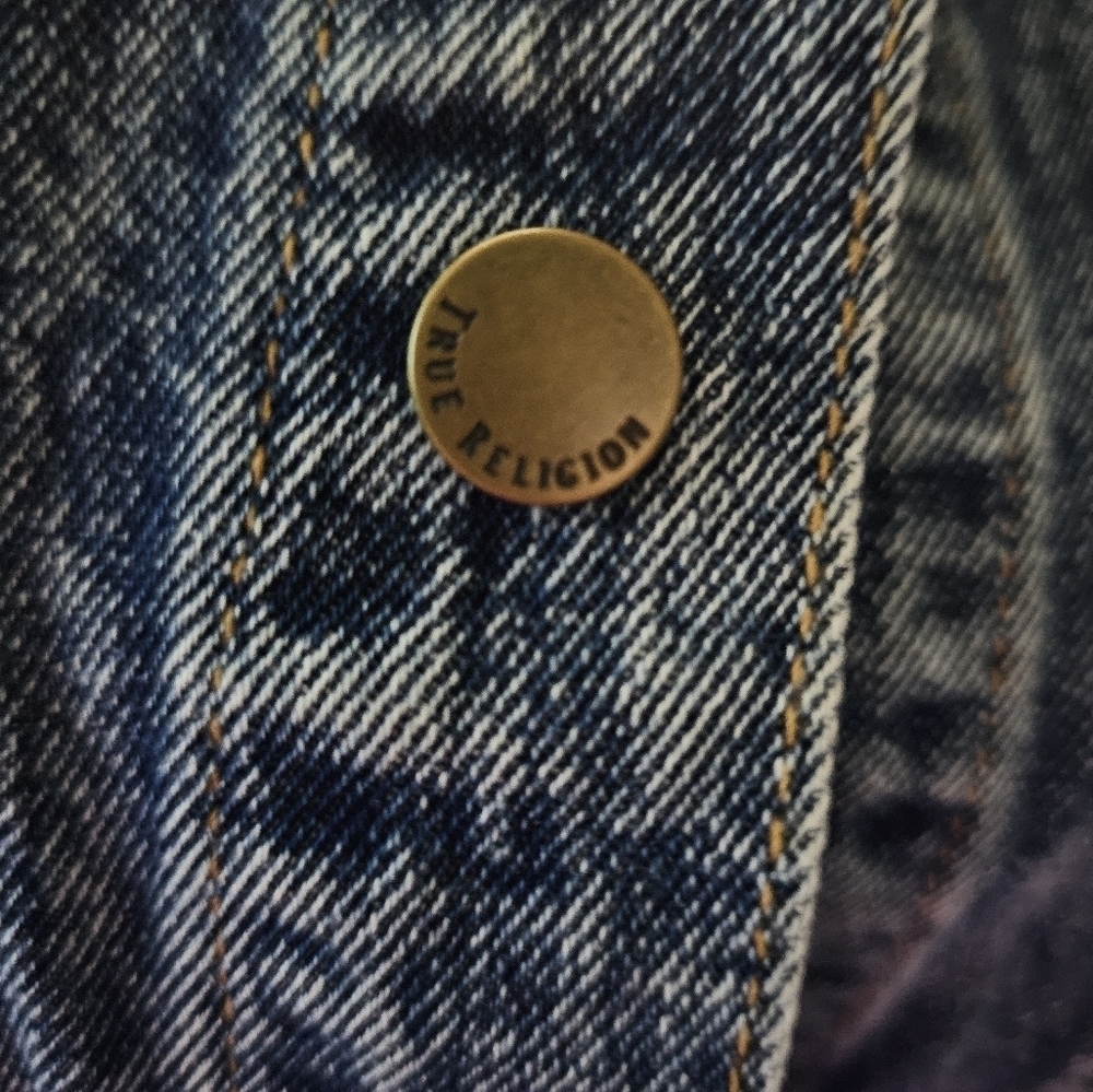 True Religion - NWT Vintage Denim Dress with Red Hoodie - Picture 8 of 15